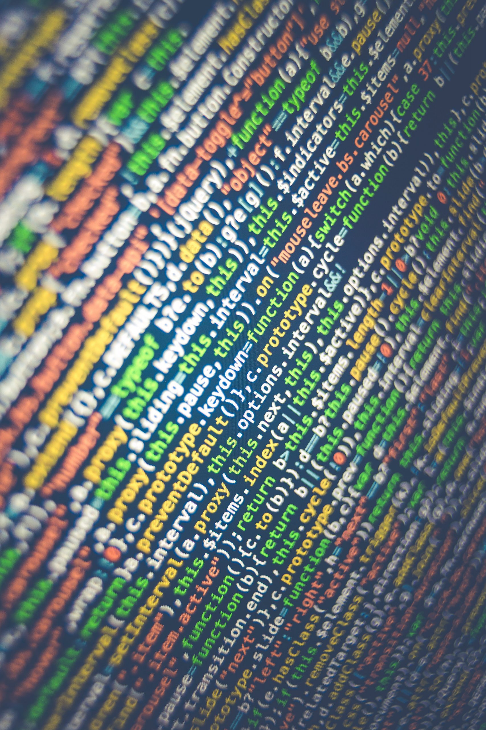 data on a screen