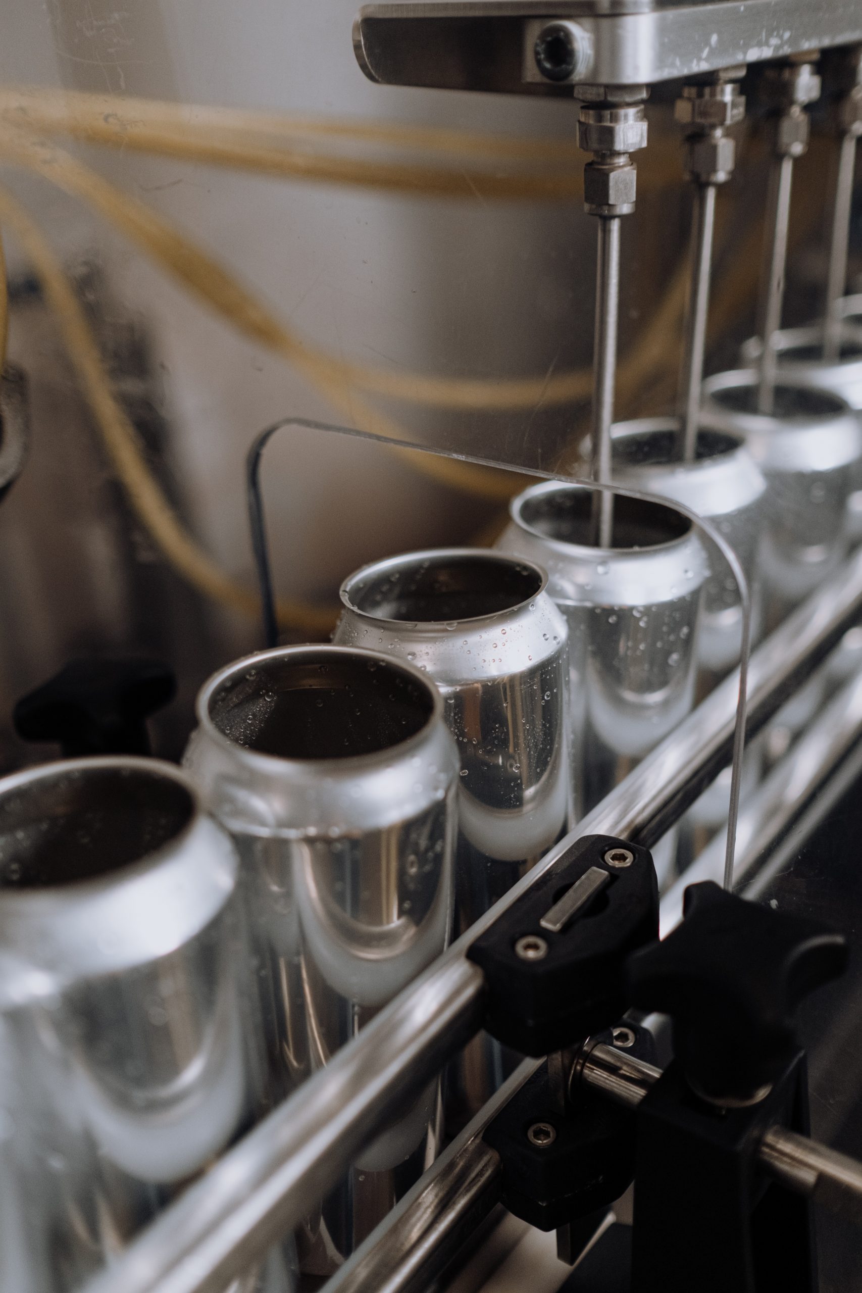 beer can filling machine as part of an production shop floor
